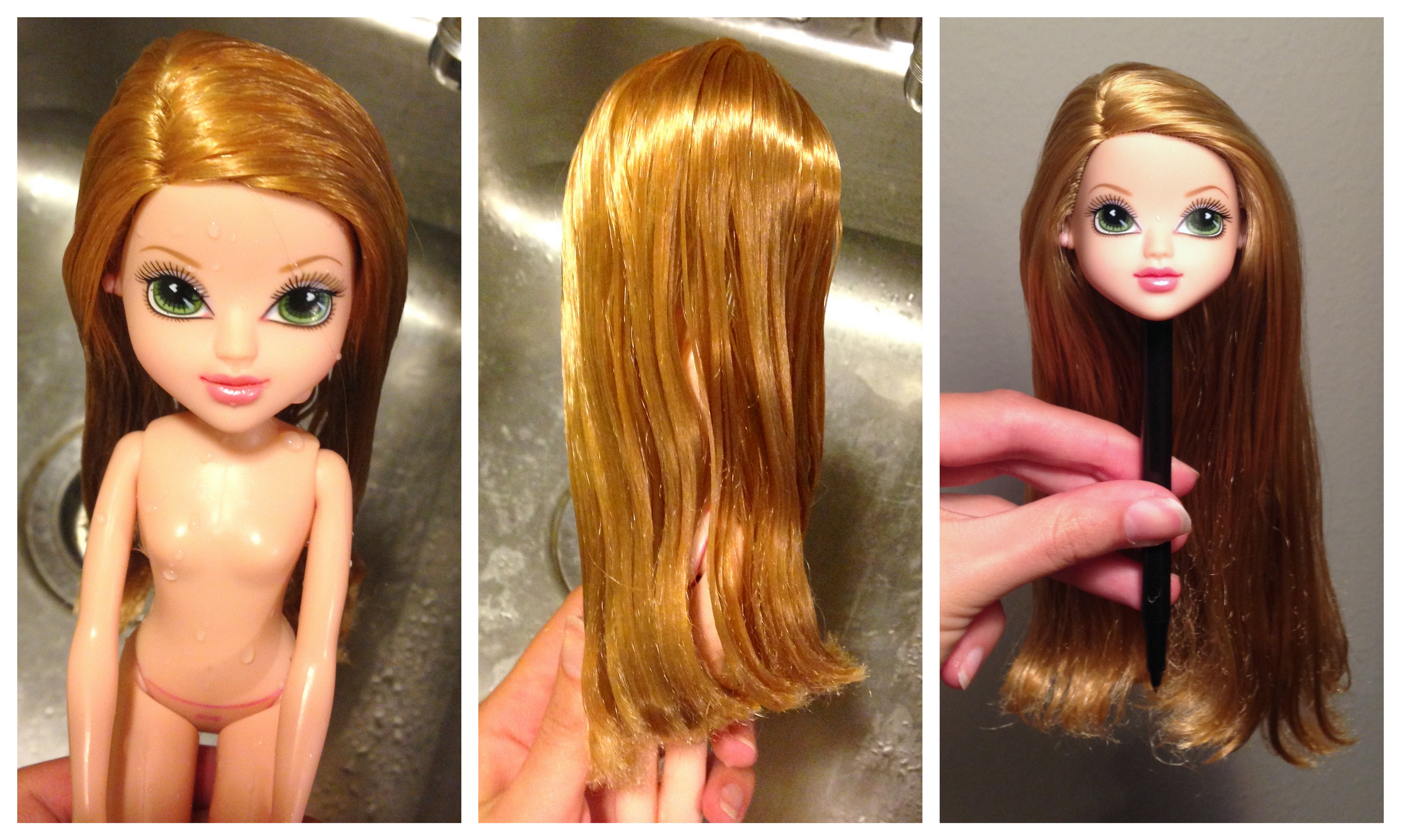 doll head to fix hair
