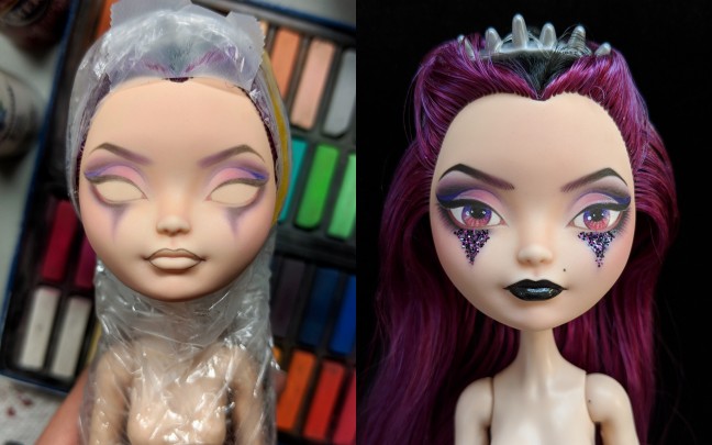 Can someone help me figure out why my redheaded doll is still turning out  glossy when I use Mr Super Clear matte spray? I followed the exact same  procedures with the two